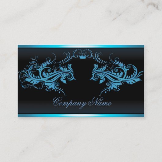 Elegante Retro schwarze Visitenkarten Visitenkarte (Vorderseite)
