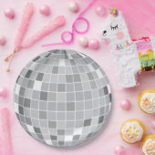 Elegante Retro-Silber-Diskokugel Pappteller (Party)