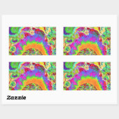 Elegante Retro-Sonnenblumenfelder Rechteckiger Aufkleber (Blatt)