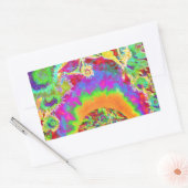 Elegante Retro-Sonnenblumenfelder Rechteckiger Aufkleber (Umschlag)