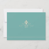 Elegante Retro Style Lilie Save the Date (Rückseite)