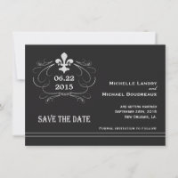 Elegante Retro Style Lilie Save the Date