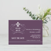 Elegante Retro Style Lilie Save the Date Einladung (Stehend Vorderseite)