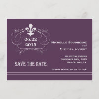 Elegante Retro Style Lilie Save the Date