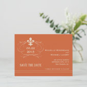 Elegante Retro Style Lilie Save the Date Einladung (Stehend Vorderseite)