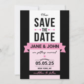 Elegante Retro Style Save the Date Card (Vorderseite)