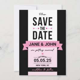 Elegante Retro Style Save the Date Card