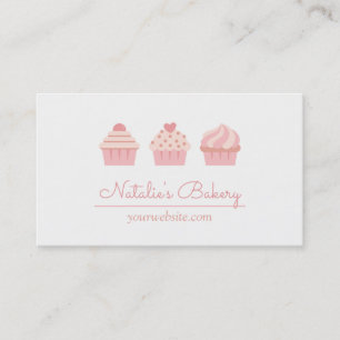 Elegante Retro-Trio-Cupcakes-Geschäftskarten Visitenkarte