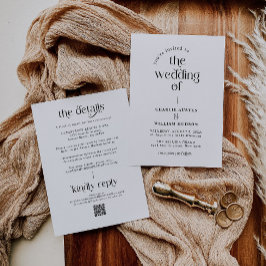 Elegante Retro Typografy Wedding Einladung