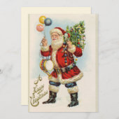 Elegante Retro Vintager Weihnachtsbaum Feiertagskarte (Vorne/Hinten)