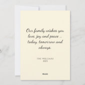 Elegante Retro Vintager Weihnachtsbaum Feiertagskarte (Rückseite)