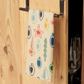 Elegante Retro Weihnachten Geschirrtuch