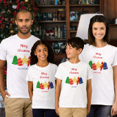 Elegante Retro Weihnachtsschmuckfamilie Baby Strampler