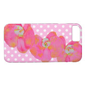 Elegante Retropinke Polka-Punkte Case-Mate iPhone Hülle (Rückseite (Horizontal))