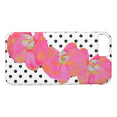 Elegante Retropinke Polka-Punkte Case-Mate iPhone Hülle (Rückseite (Horizontal))