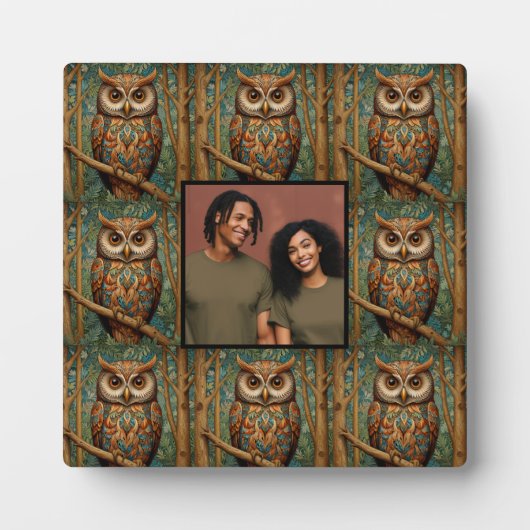 Elegante Retrouschenwaldpflanze Fotovorlage Fotoplatte (Vorderseite)