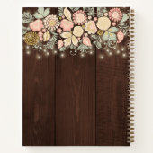 Elegante Rezepte aus rustikalem Holz mit Blumenkoc Notizblock (Rückseite)