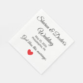 Elegante Rezeption für weiße und schwarze Hochzeit Serviette (Ecke)