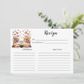 Elegante Rezeptionskarte für das Book and Ring The Einladung (Stehend Vorderseite)