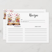 Elegante Rezeptionskarte für das Book and Ring The Einladung (Vorne/Hinten)