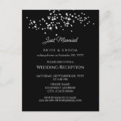 Elegante Rhinestones Hochzeitsempfang entfaltet Postkarte (Vorderseite)