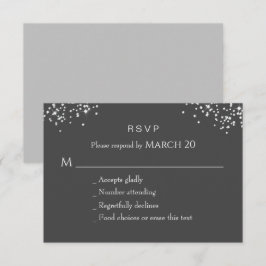 Elegante Rhinestones RSVP Card Karte