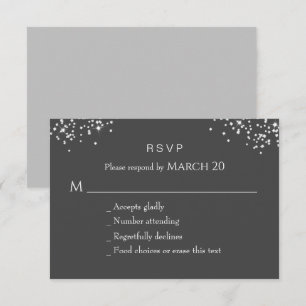 Elegante Rhinestones RSVP Card Karte