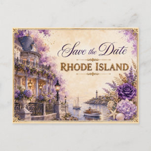 Elegante Rhode Island Save-the-Date-Hochzeits-Einl Postkarte