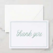 Elegante Ribbon-Script-Flach-Dankeskarte