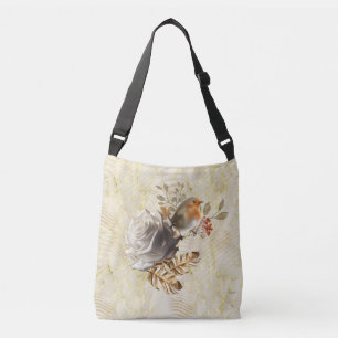 Elegante Ripple Cream & Gold Crossbody Bag Tragetaschen Mit Langen Trägern