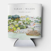 Elegante River Cruise Country Landschaft Hochzeit Dosenkühler (Vorderseite)