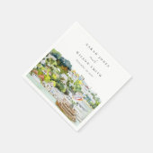 Elegante River Cruise Country Landschaft Hochzeit Serviette (Ecke)