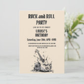 Elegante Rock and Roll Party Einladung (Stehend Vorderseite)