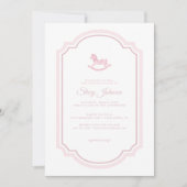 Elegante Rocking Horse Baby Shower Einladung (Vorderseite)