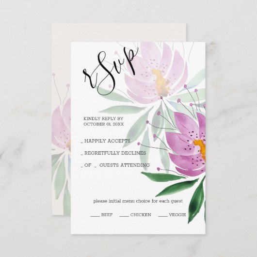 Elegante Rodelbahn mit Aussicht RSVP Karte (Vorne/Hinten)