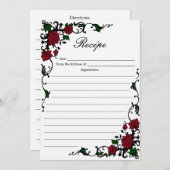 Elegante Roes Recipe Cards (Vorne/Hinten)
