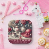 Elegante Roise Tea Party Paper Plate Pappteller (Party)