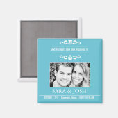 Elegante Romance - Foto Speichern Sie den Datums-M Magnet (Vorderseite/Rückseite)