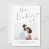 Elegante Romance | Minimalistische Hochzeit mit zw Einladung (Vorderseite)