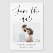 Elegante Romance | MINIMALISTISCHES FOTO SAVE THE  Magneteinladung (Vorderseite)