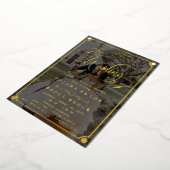 Elegante Romance | Rose Gold Foil Foto Hochzeit Folieneinladung (Gedreht)