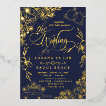 Elegante Romance | Rose Gold Foil Wedding