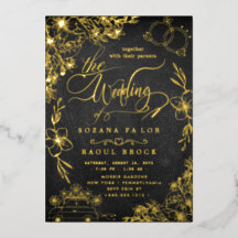 Elegante Romance | Rose Gold Foil Wedding
