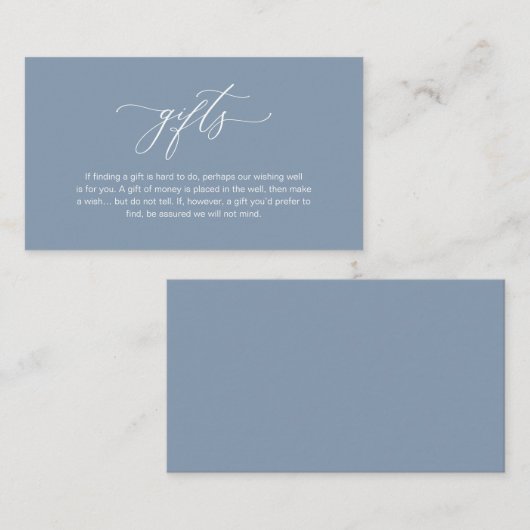 Elegante Romantik, Ein Hinweis auf Geschenke, Dust Begleitkarte (Vorne/Hinten)