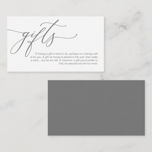 Elegante Romantik, Ein Hinweis auf Geschenke, Geld Begleitkarte (Vorne/Hinten)