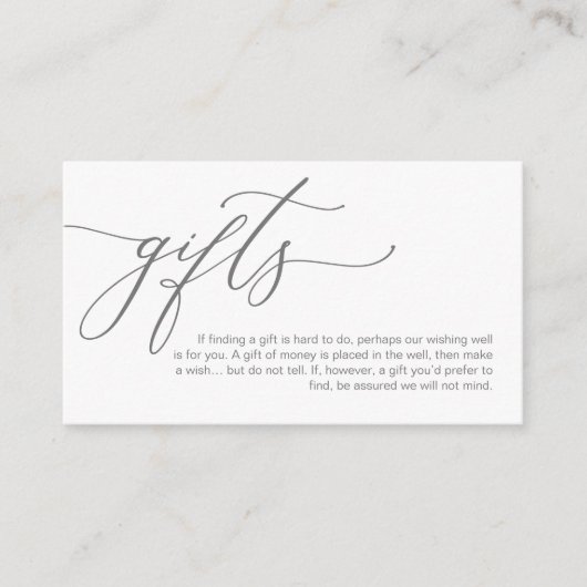 Elegante Romantik, Ein Hinweis auf Geschenke, Geld Begleitkarte (Vorderseite)