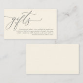 Elegante Romantik, Ein Hinweis auf Geschenke, Geld Begleitkarte (Vorne/Hinten)