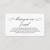 Elegante Romantik, Hochzeitsflitterwochen oder Wün Begleitkarte (Vorderseite)