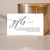 Elegante Romantik, Schwarzes Drehbuch, Ein Hinweis Begleitkarte