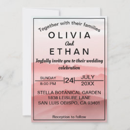 Elegante romantische Abstrakte Hochzeit Einladung